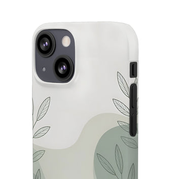 Botanical Wave Phone Case – Sage Leaf Snap Case
