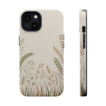 Botanical Meadow Phone Case — Magnetic Impact-Resistant iPhone Cover