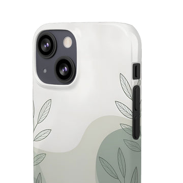 Botanical Wave Phone Case – Sage Leaf Snap Case