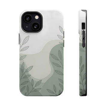 Floral Olive Green Magnetic Impact Phone Case