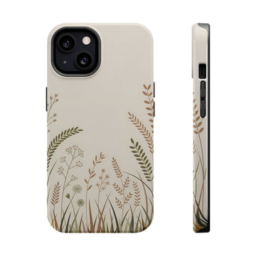Botanical Meadow Phone Case — Magnetic Impact-Resistant iPhone Cover